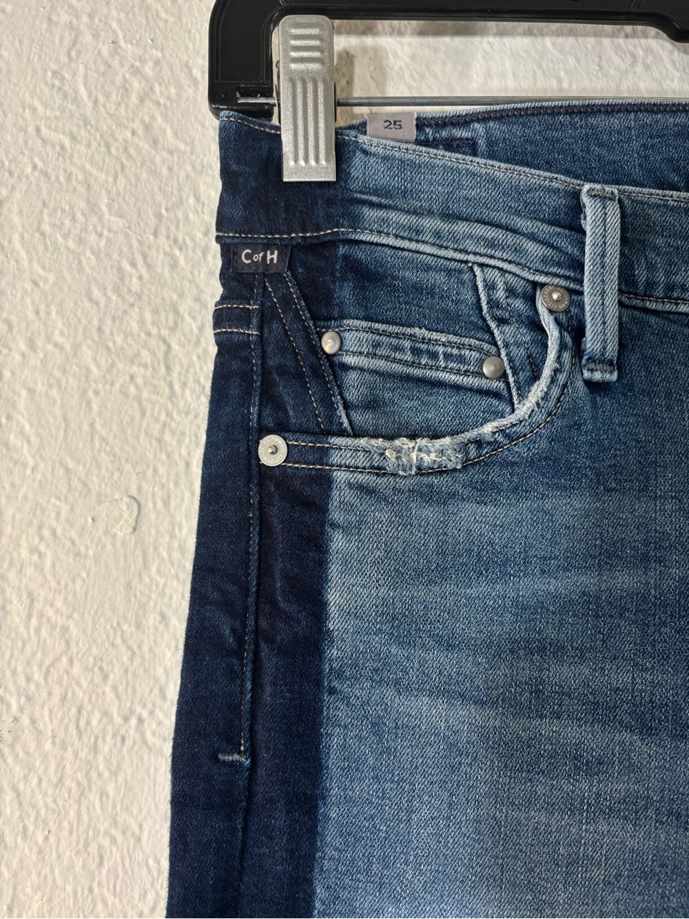Citizens of Humanity Rocket Crop Illusion Two-Tone Side Stripe Jeans Size 25 - Picture 6 of 15